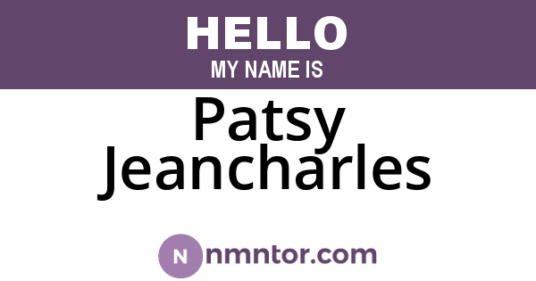 Patsy Jeancharles
