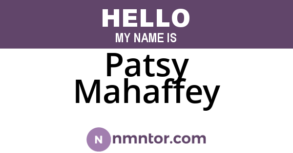 Patsy Mahaffey
