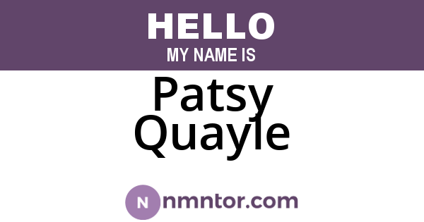 Patsy Quayle
