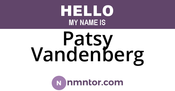 Patsy Vandenberg