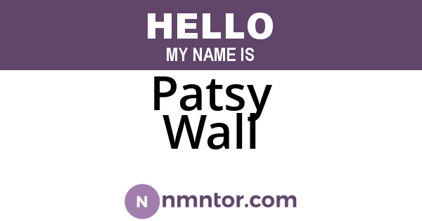 Patsy Wall