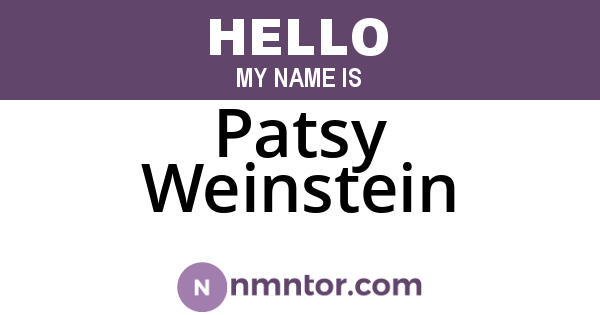 Patsy Weinstein