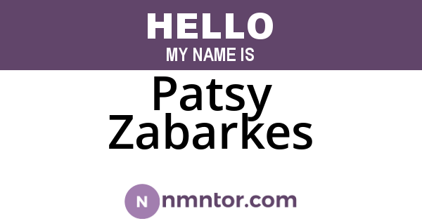 Patsy Zabarkes