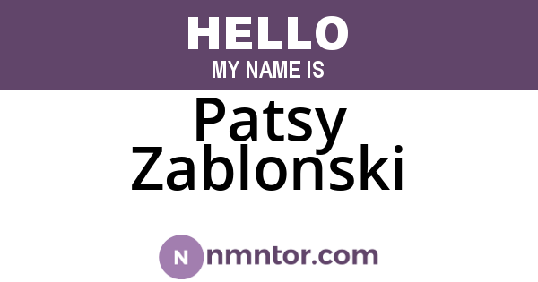 Patsy Zablonski