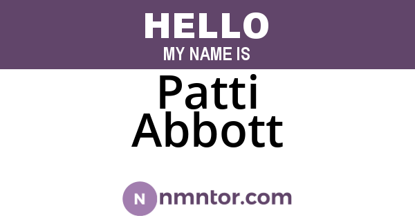 Patti Abbott