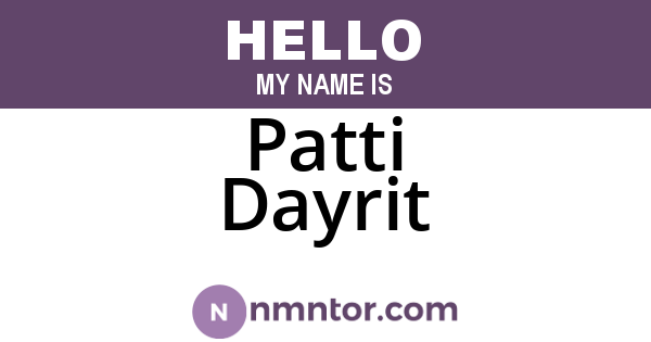 Patti Dayrit