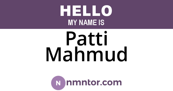 Patti Mahmud