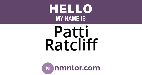 Patti Ratcliff