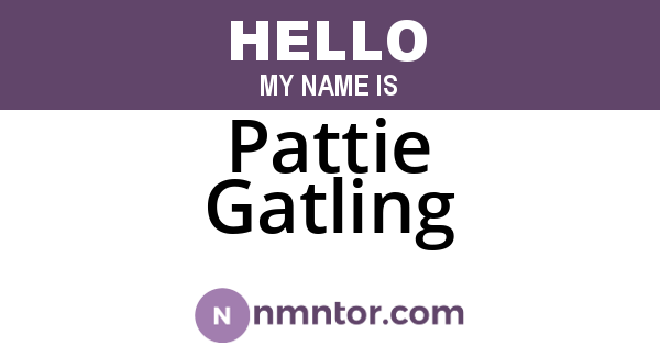 Pattie Gatling
