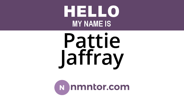 Pattie Jaffray