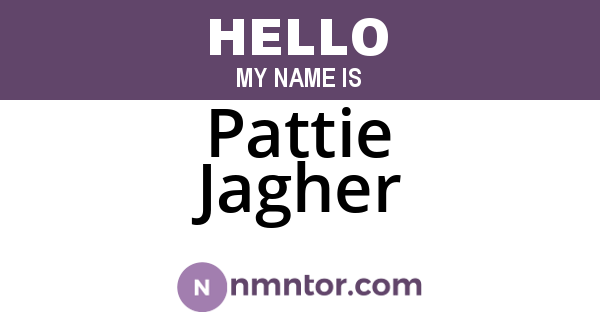 Pattie Jagher