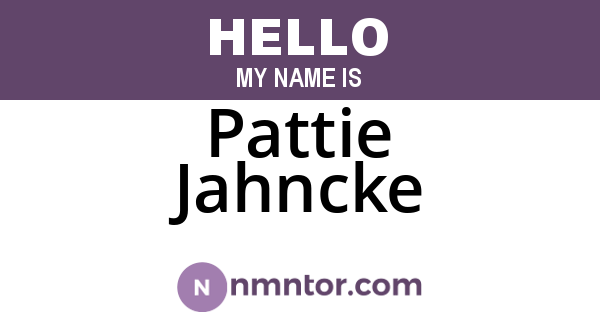 Pattie Jahncke
