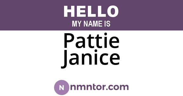 Pattie Janice