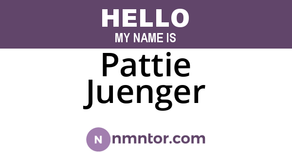 Pattie Juenger
