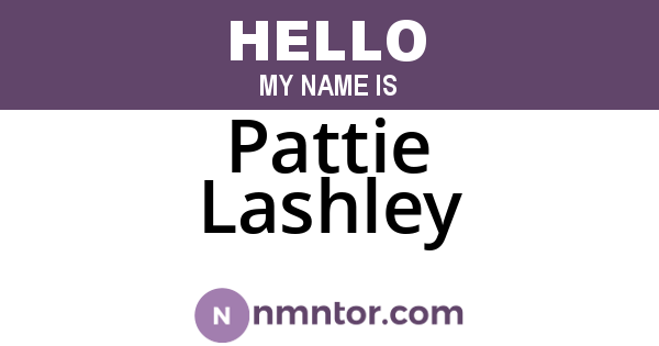 Pattie Lashley