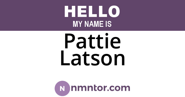 Pattie Latson