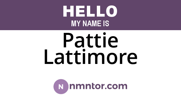 Pattie Lattimore