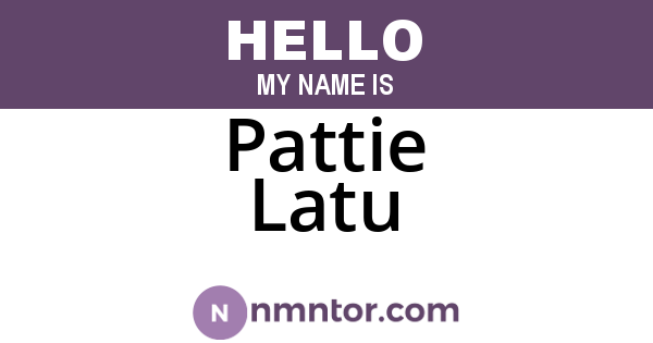 Pattie Latu