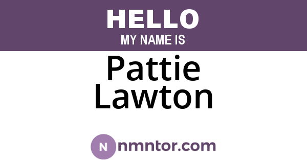 Pattie Lawton