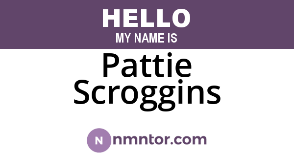 Pattie Scroggins