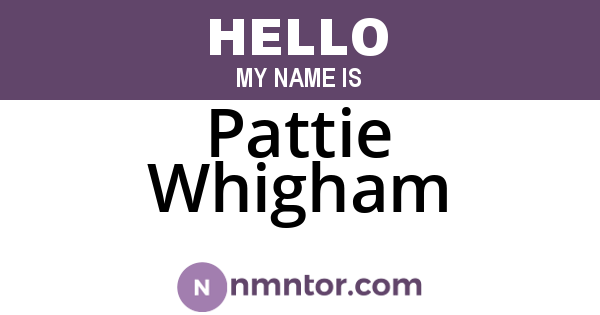 Pattie Whigham
