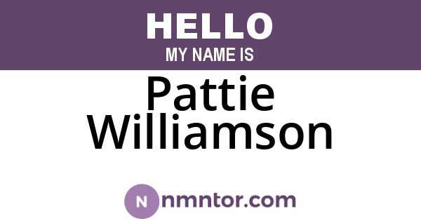 Pattie Williamson