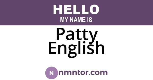 Patty English