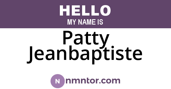 Patty Jeanbaptiste