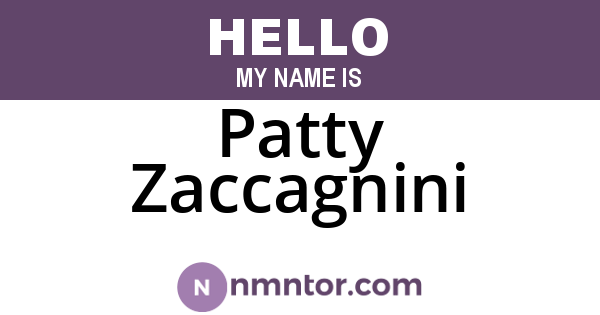 Patty Zaccagnini