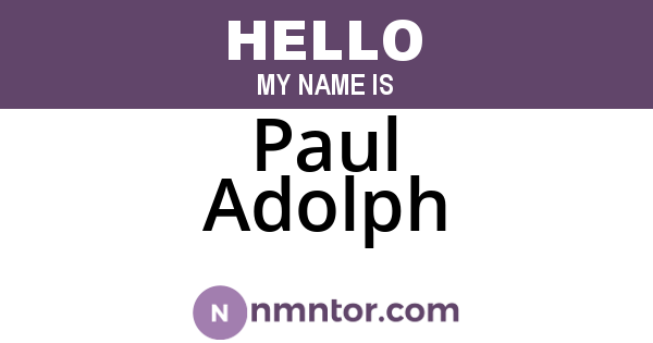 Paul Adolph