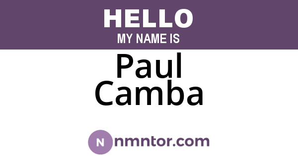 Paul Camba