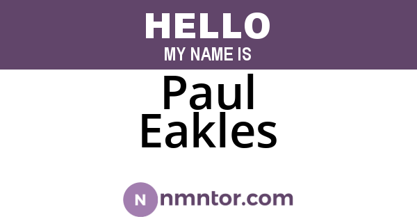 Paul Eakles