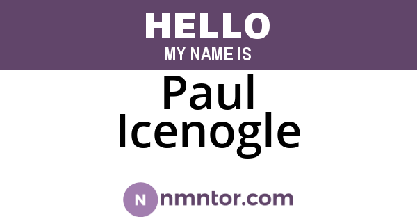 Paul Icenogle
