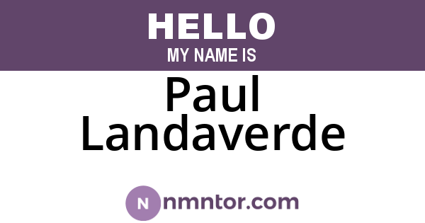 Paul Landaverde