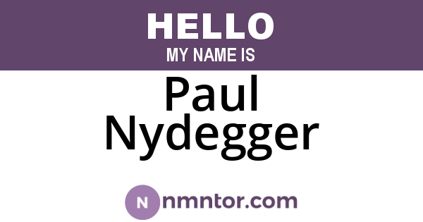 Paul Nydegger