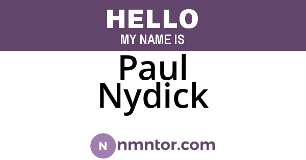 Paul Nydick