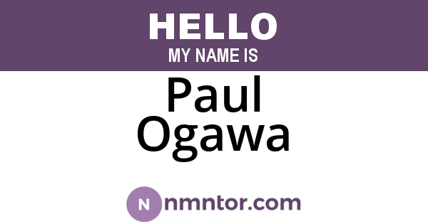 Paul Ogawa
