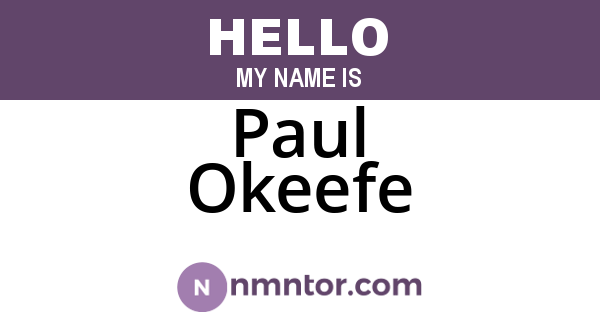 Paul Okeefe
