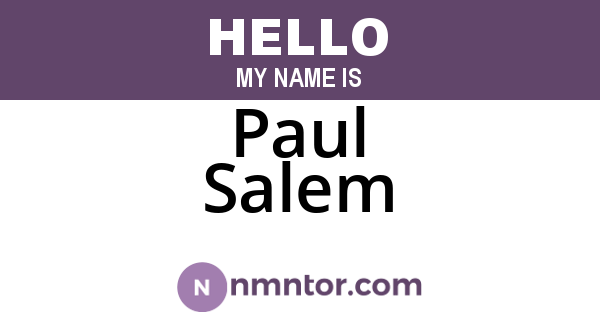 Paul Salem