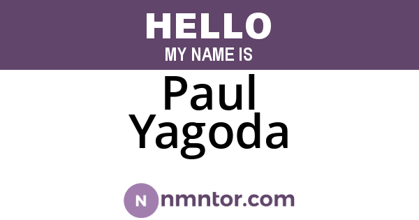 Paul Yagoda