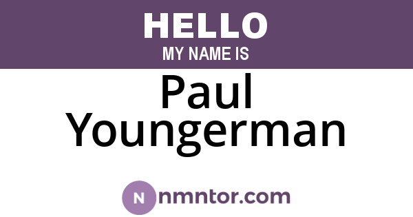 Paul Youngerman