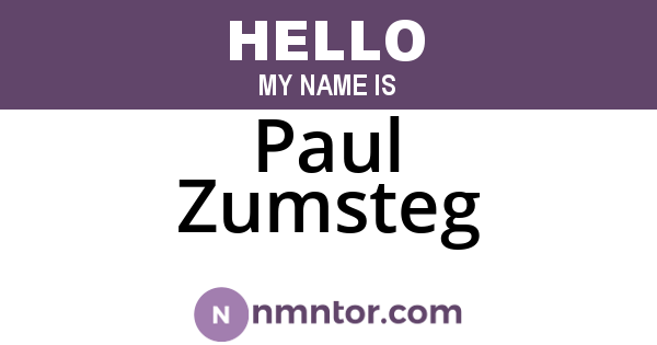 Paul Zumsteg