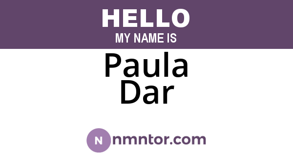 Paula Dar