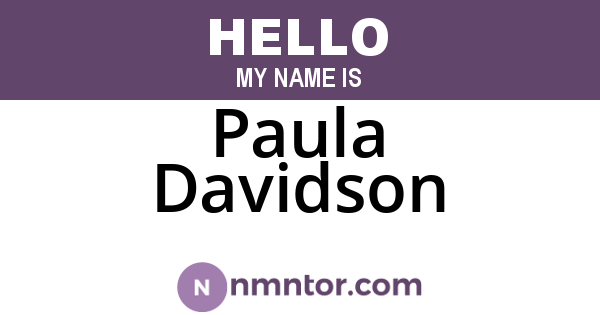 Paula Davidson