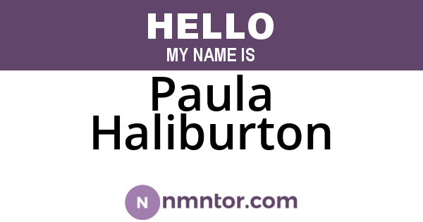 Paula Haliburton