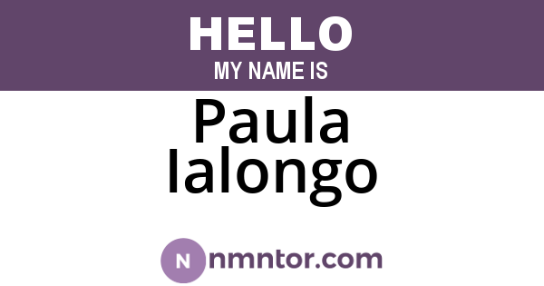 Paula Ialongo