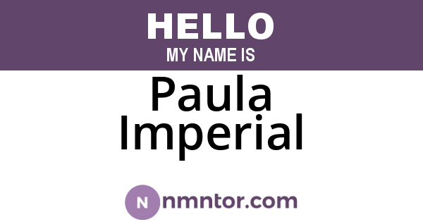 Paula Imperial