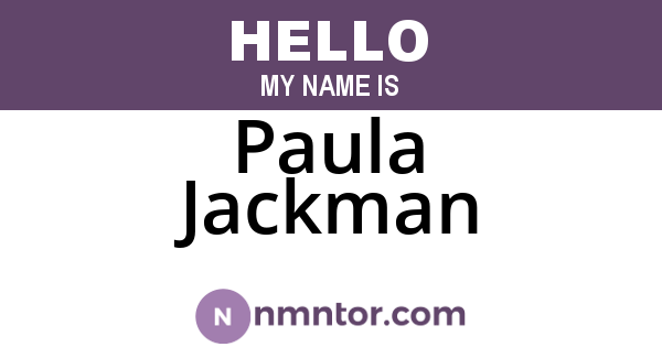 Paula Jackman