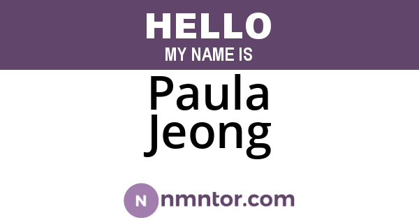 Paula Jeong