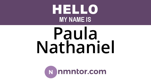 Paula Nathaniel
